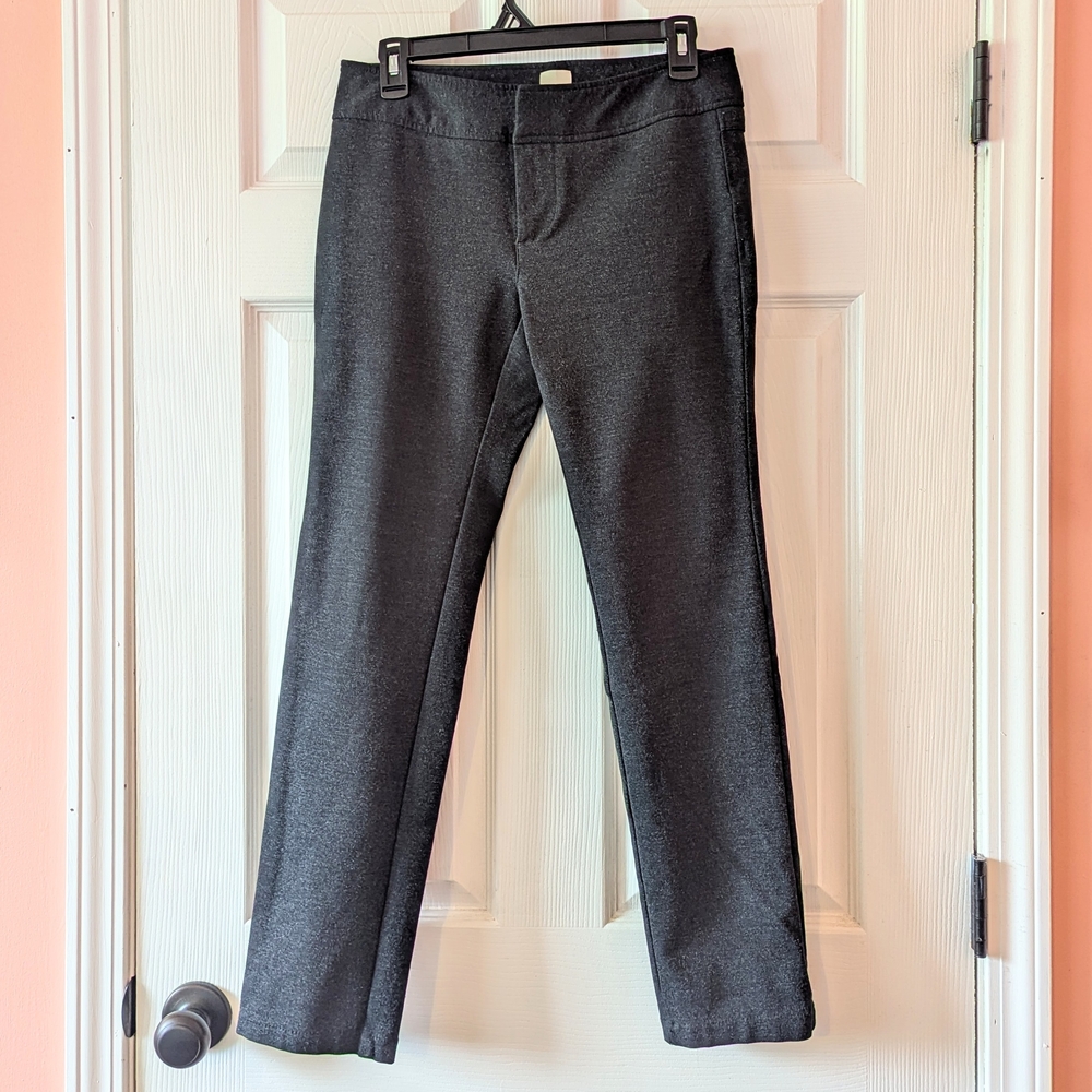 Ecru Women's Slim-fit Luxury Ponte Pants - Charcoal (size 4)